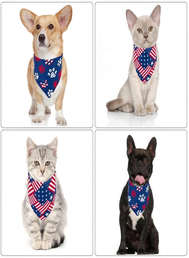 GeRRiT 2 Pack 4th of July Dog Bandanas, American Independence Flag Dog Bandana, Holiday Festival Accessories for Small, Medium, Large Dogs and Cats, Blue1 - Image 5